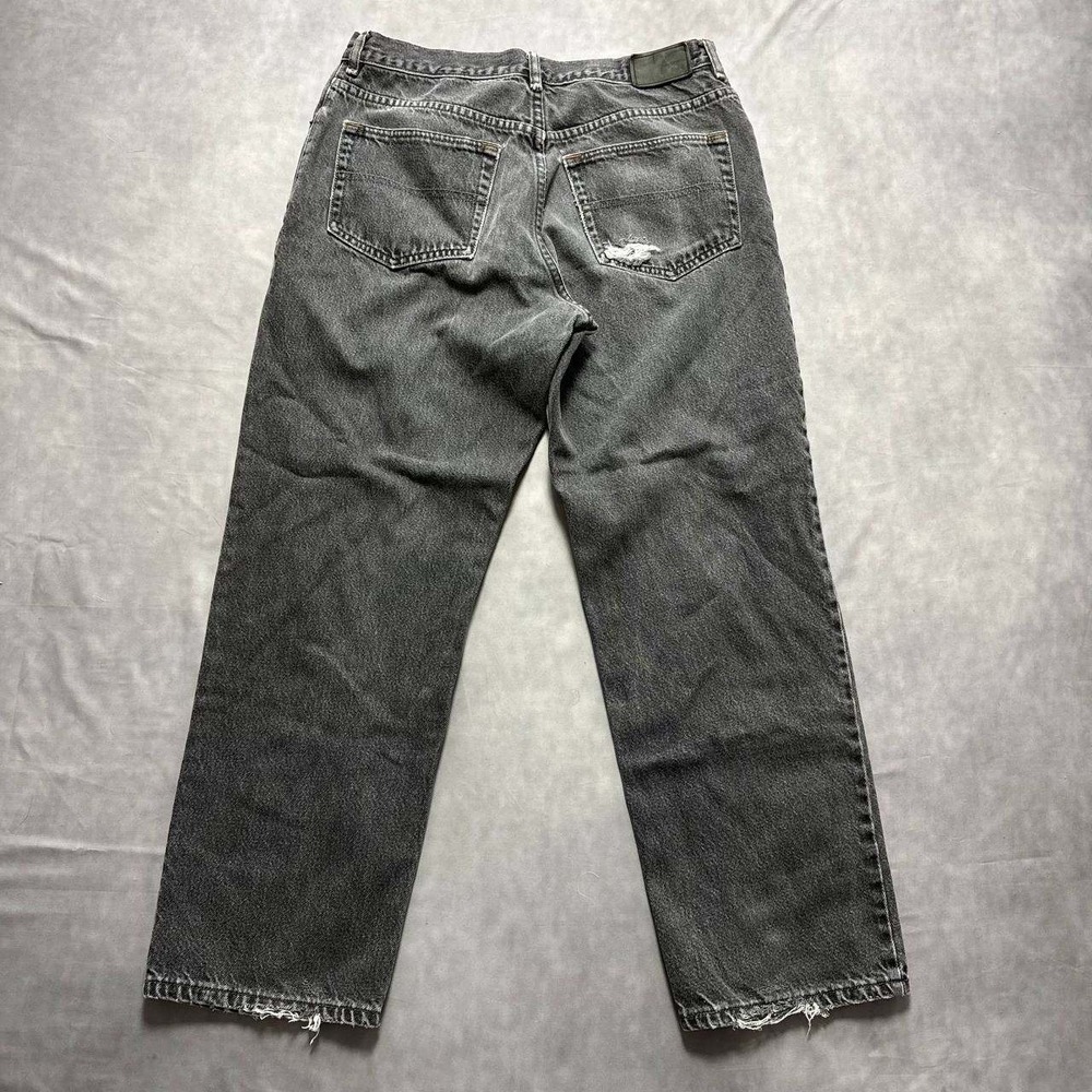 Denver Hayes Mens 34x30 Faded Black Distressed Straight Leg Denim Jeans - Picture 9 of 11